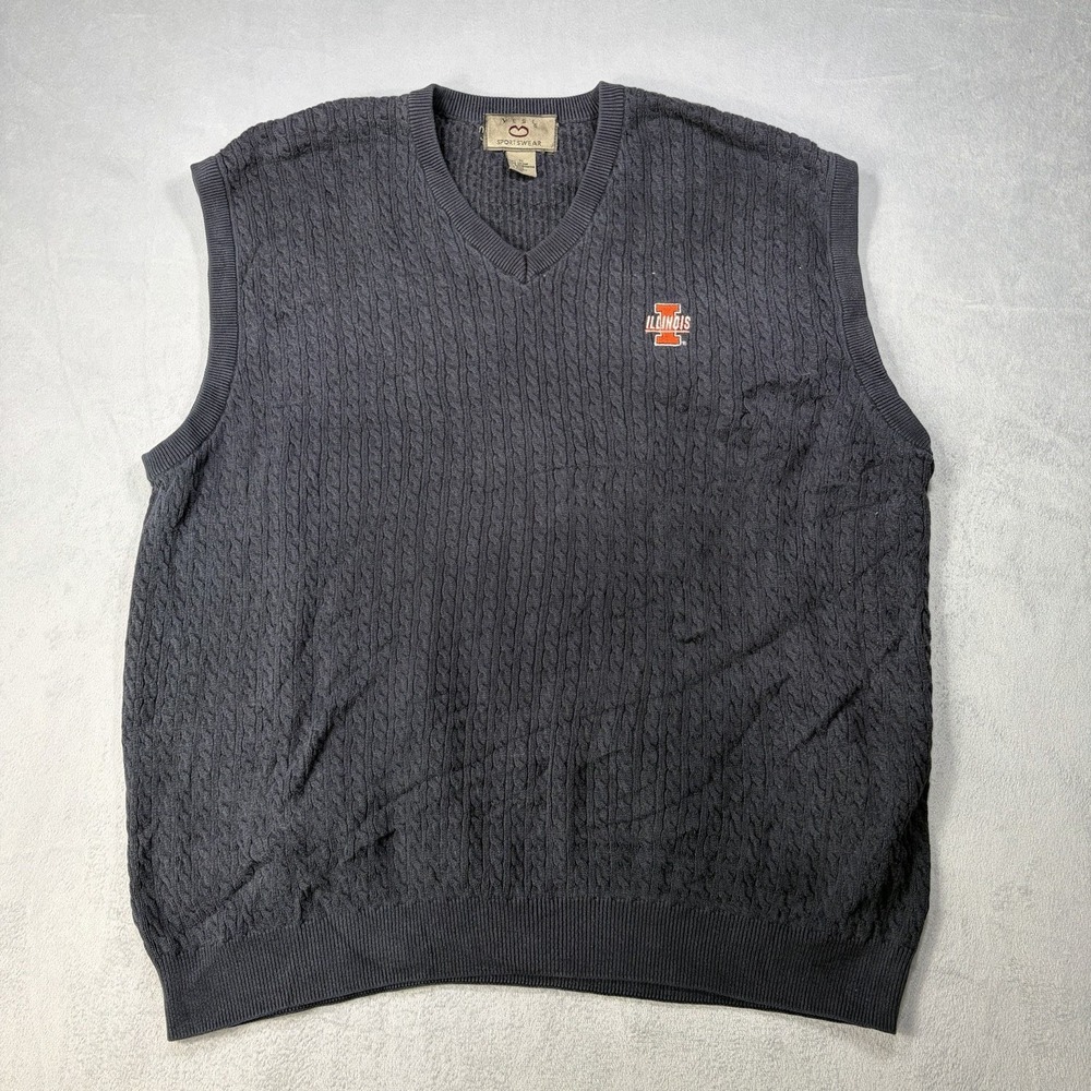 Vesi Sportswear Illinois Sweater Vest Mens Size XL Blue - Picture 1 of 10